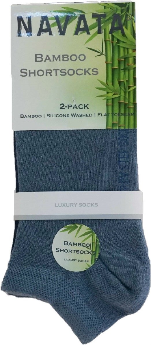 Bamboo short sock jeans 2P 35-38