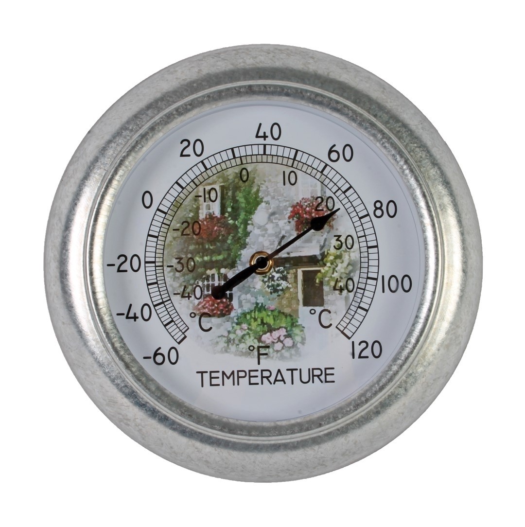 Thermometer analoog rond 25 cm