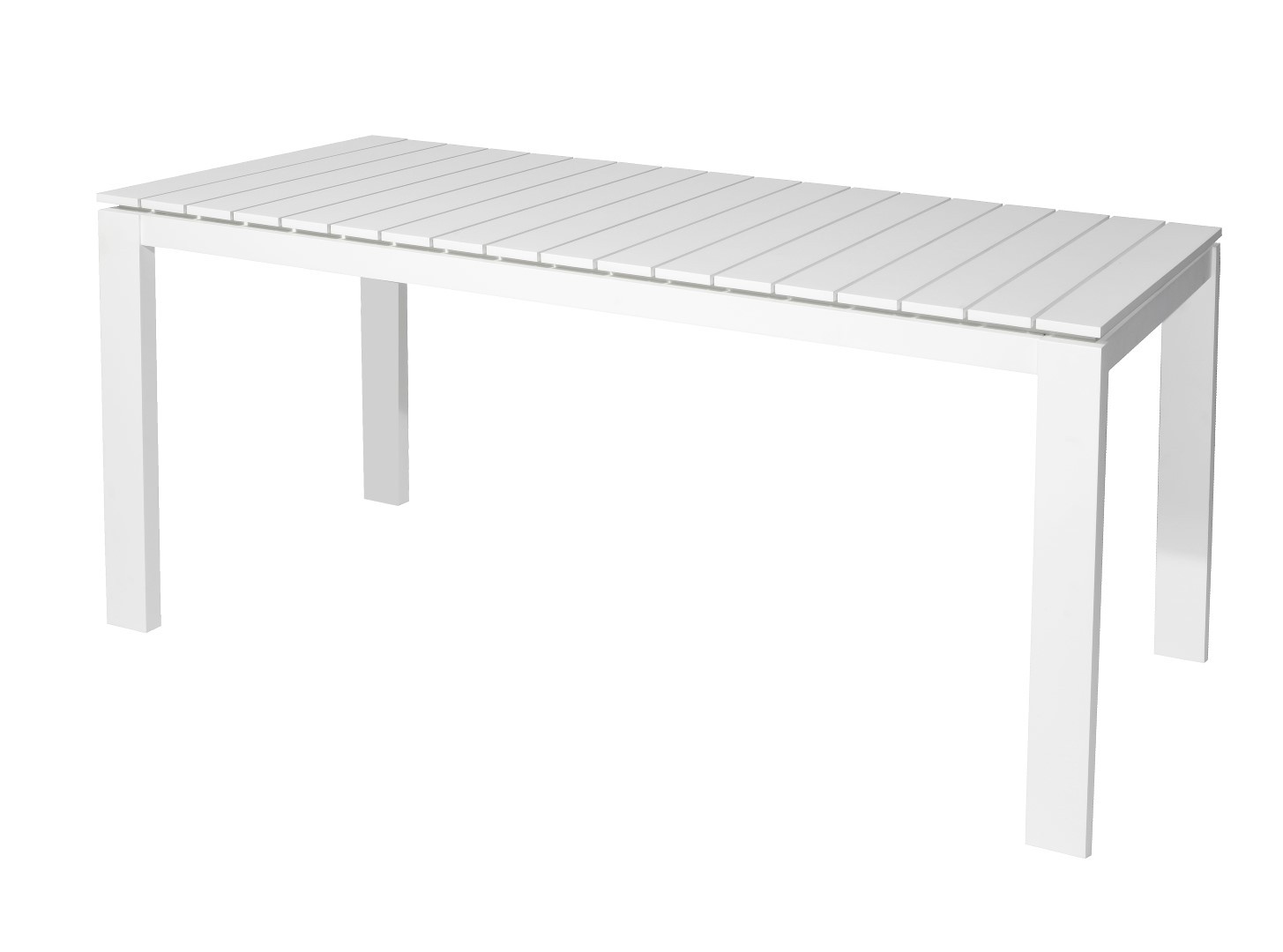 Morris table 160x80x75 cm alu white