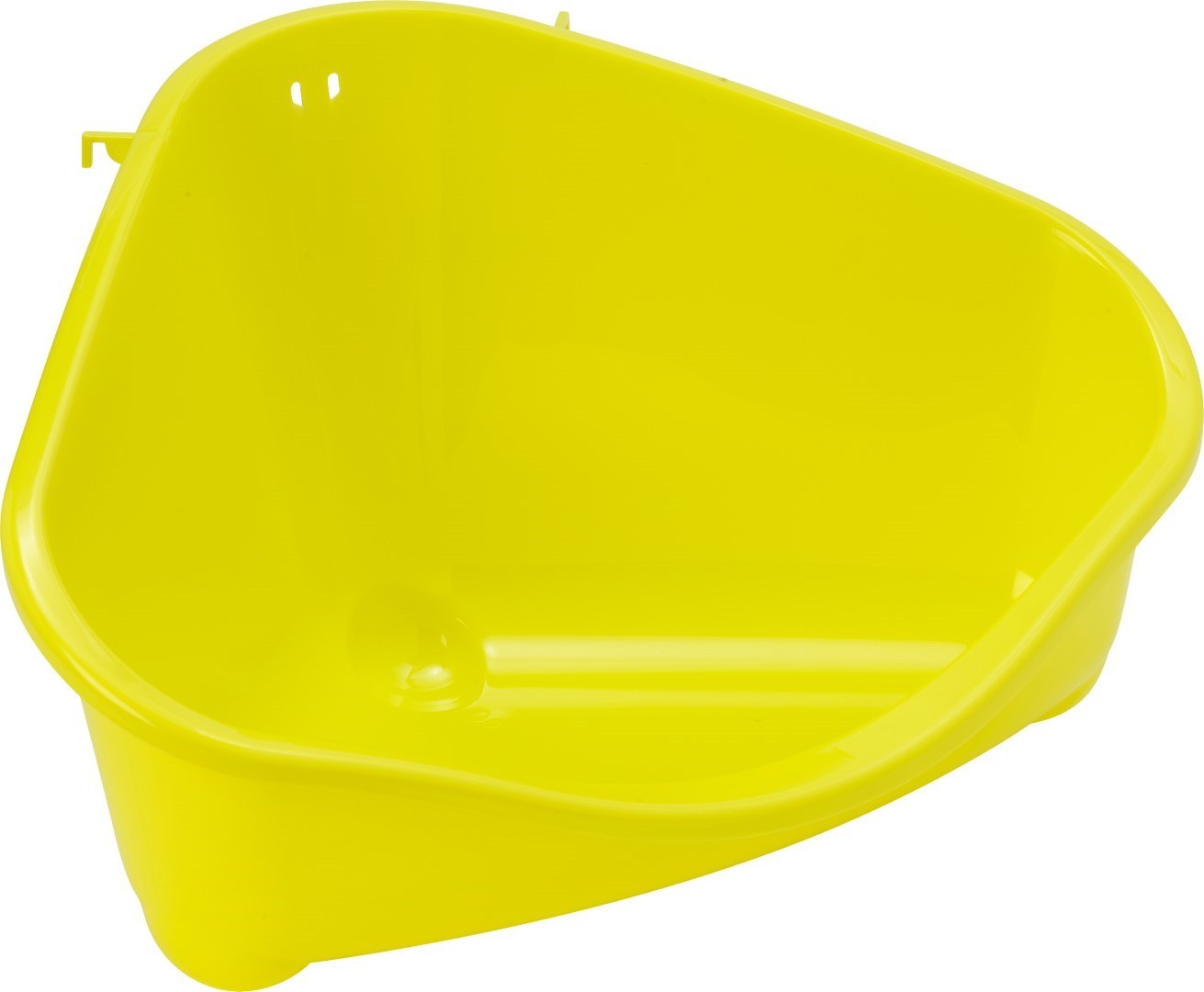 Moderna plastic knaagdier-/kittentoilet met haak yellow