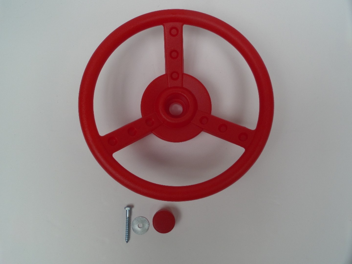 Stuur in kunststof diameter 300x81 mm incl. schroeven rood - Hermic