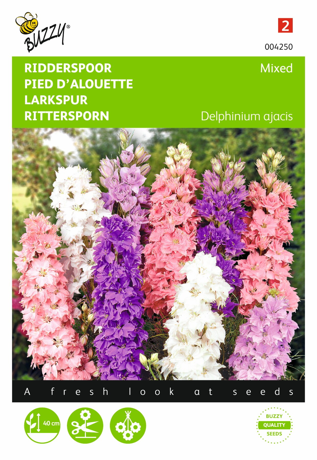 Delphinium Ajacis Hyacinthbloemig Gemengd