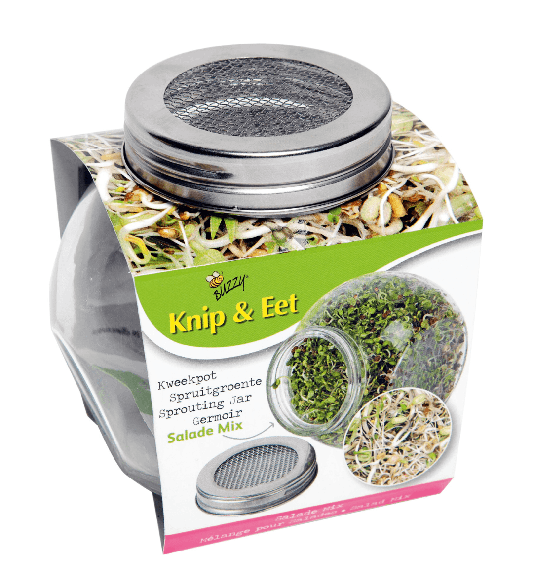 Tuinplus Spruitgroente salademix glazen pot - 