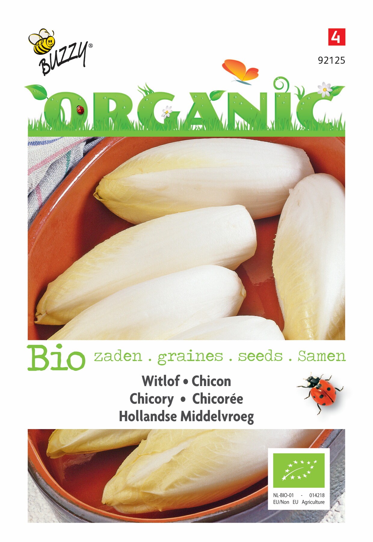 Organic Witlof Middelvroeg (Skal 14275)