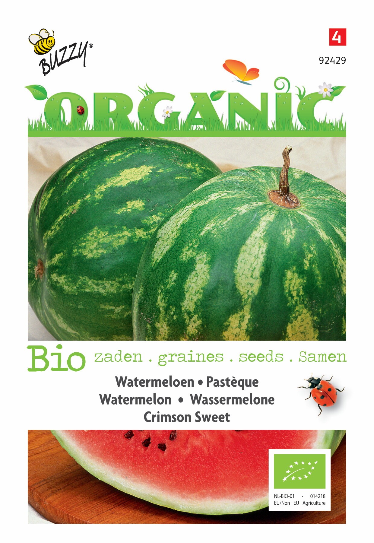 Organic Watermeloen Crimson Sweet (Skal 14275)