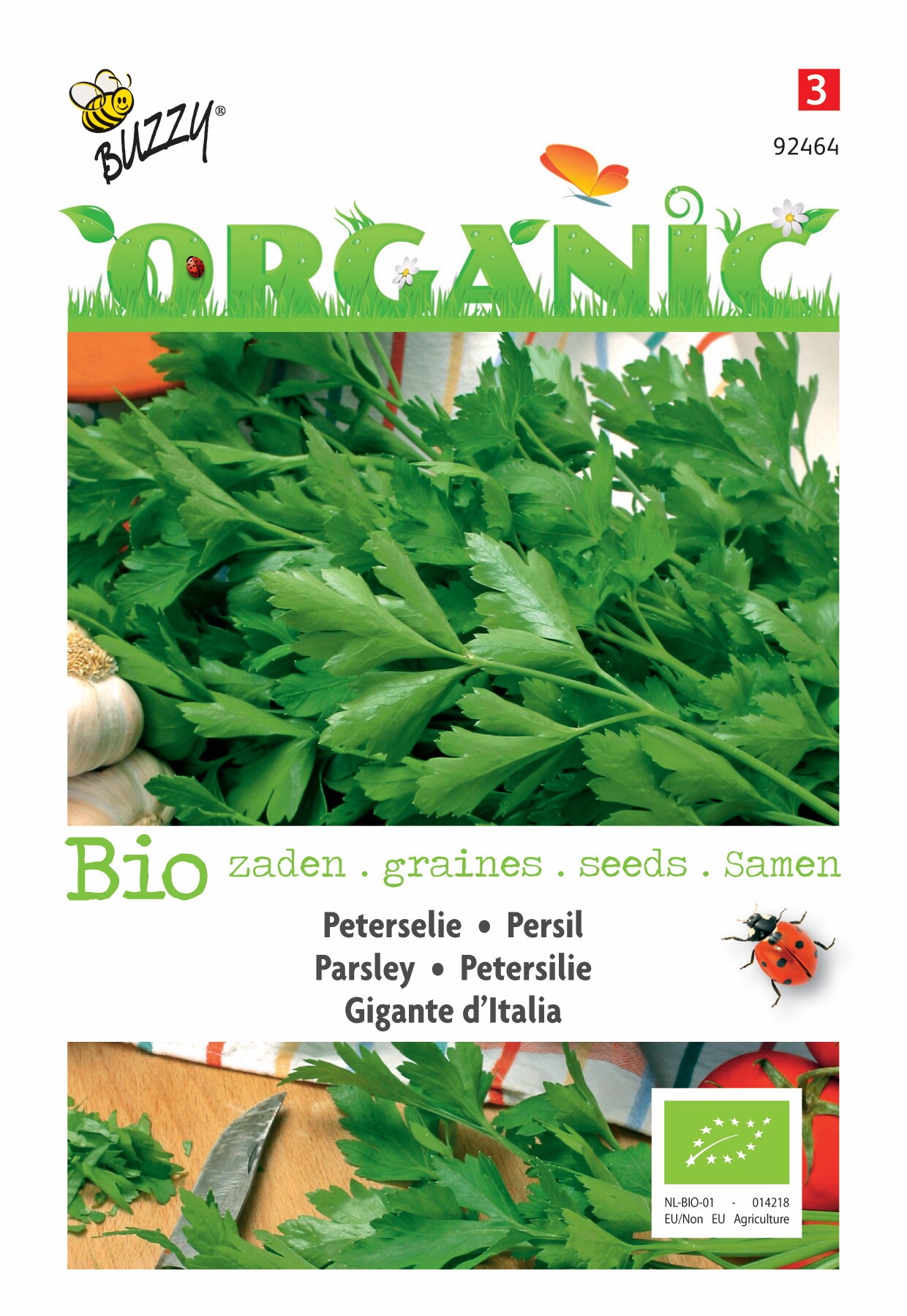 Organic Peterselie Gigante D Italia (Skal 14725)