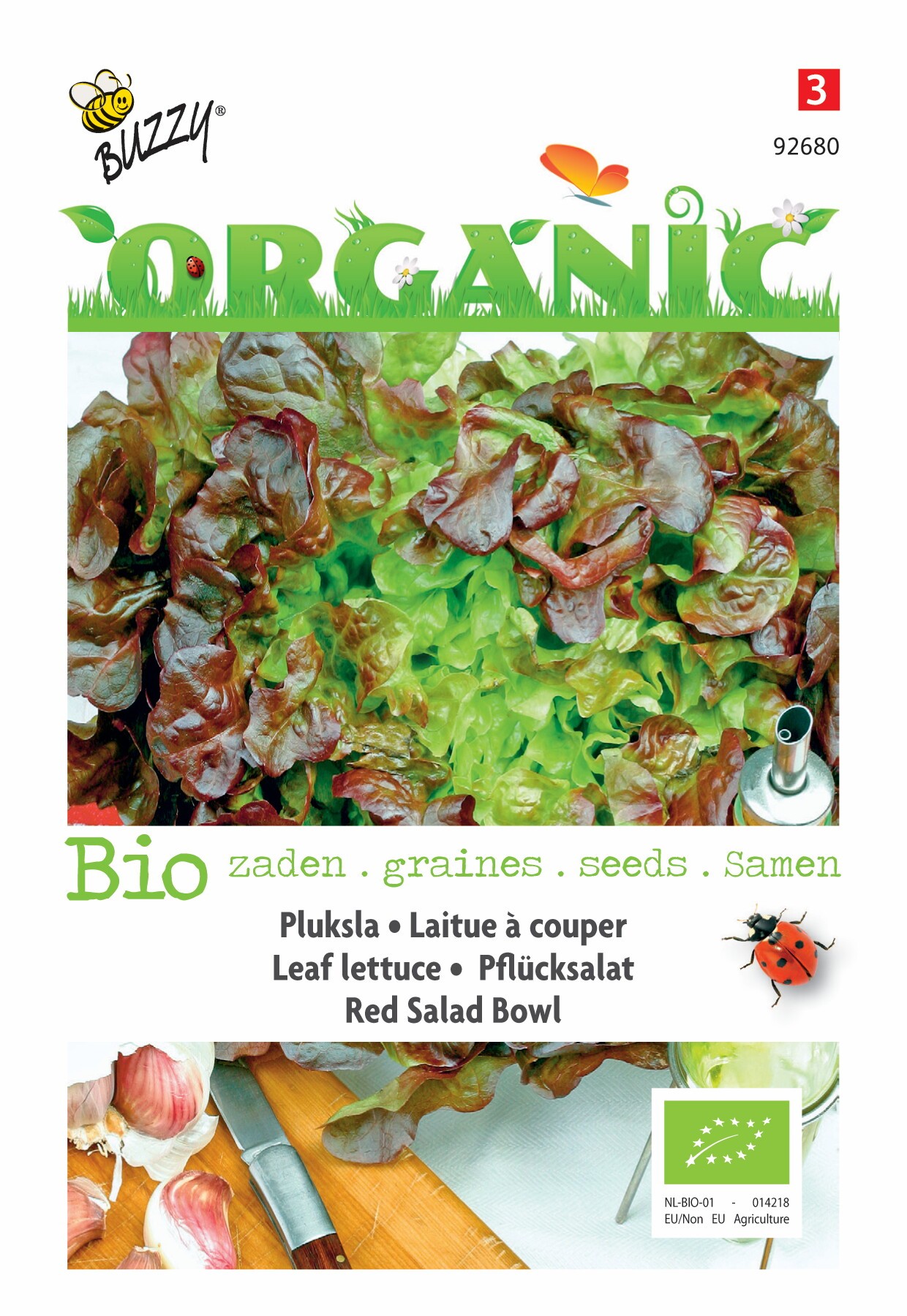 Organic Pluksla Red Salad Bowl (Skal 14725)