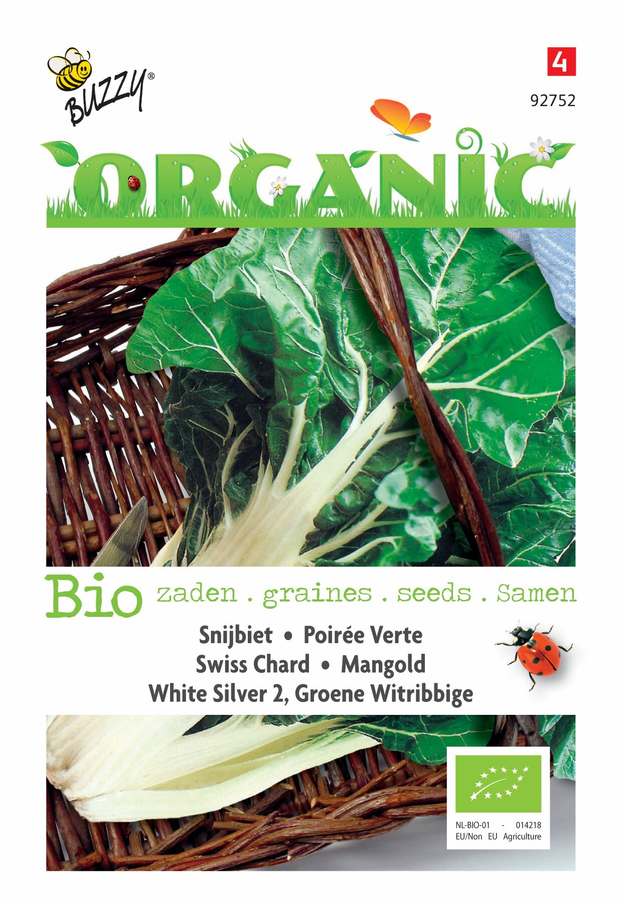 Organic Snijbiet Groene Witribbige (Skal 14725)