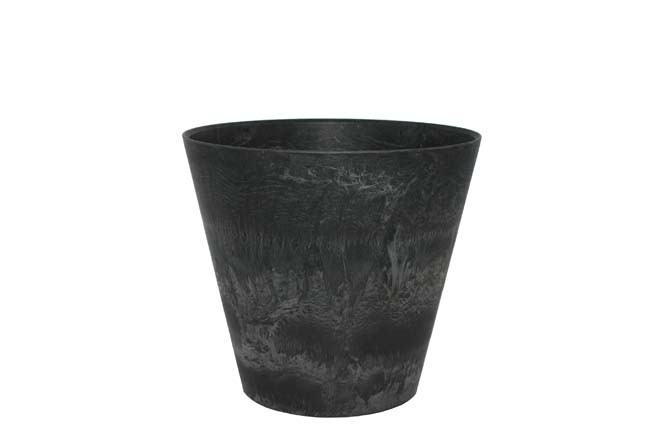 Bloempot Pot Claire zwart 27 x 24 cm Artstone