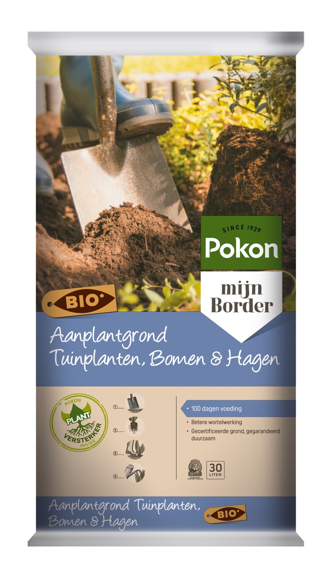 Bio MPS Aanplantgrond Tuinplanten, Bomen & Hagen 30L Pokon