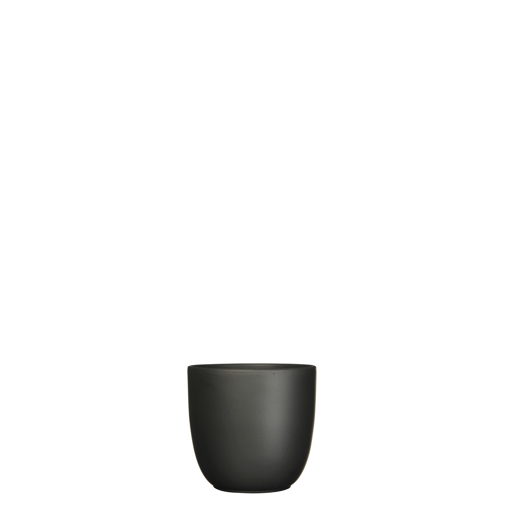 Bloempot Pot rond es/9 tusca 9 x 10 cm zwart mat Mica - Mica Decorations