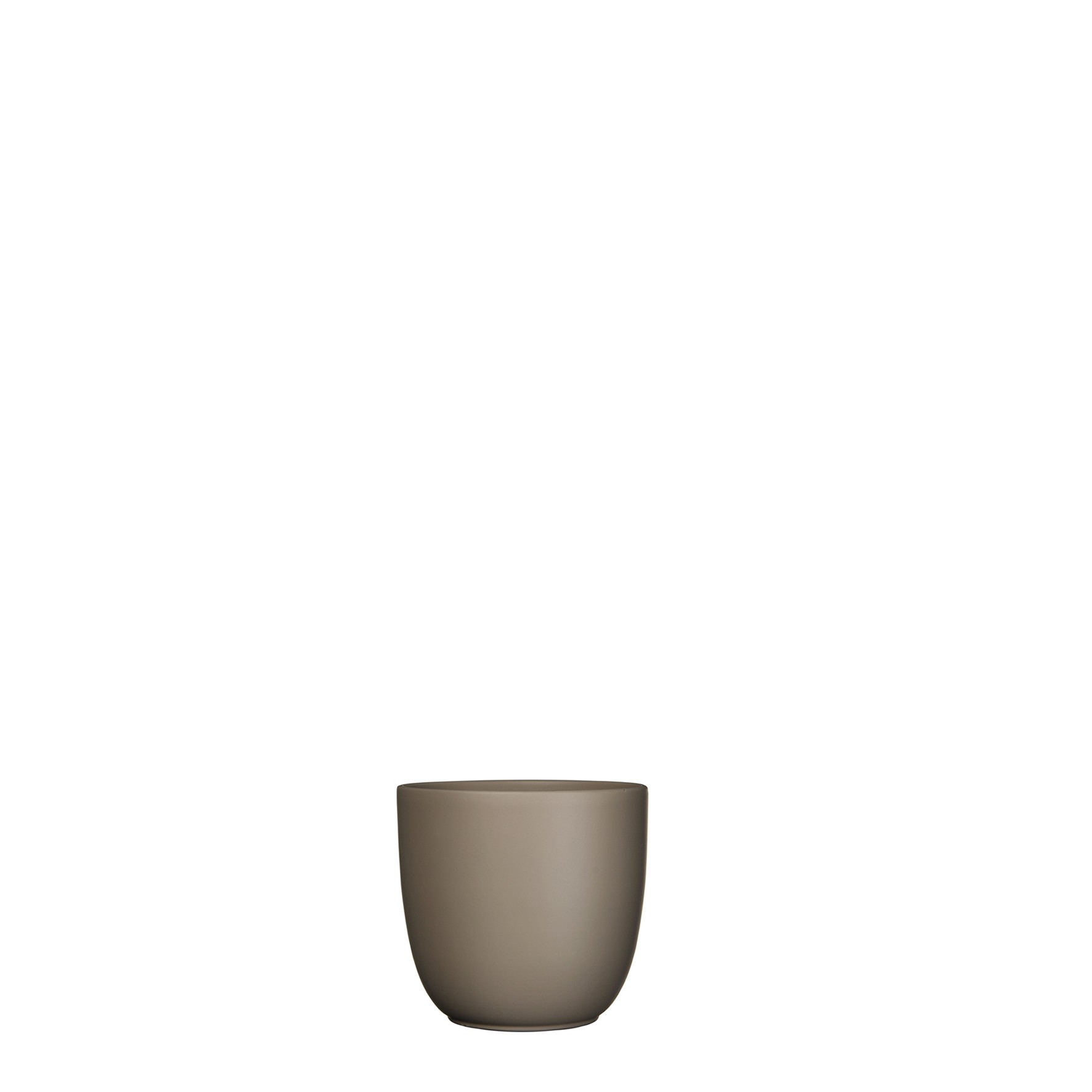 Bloempot Pot rond es/7 tusca 7.5 x 8.5 cm taupe mat Mica - Mica Decorations