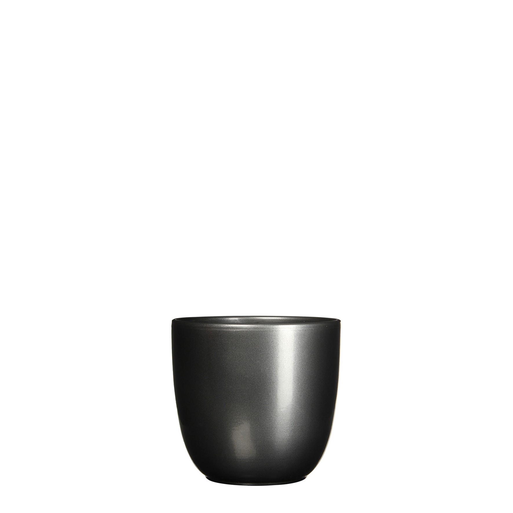 Bloempot Pot rond es/10.5 tusca 11 x 12 cm antraciet Mica - Mica Decorations