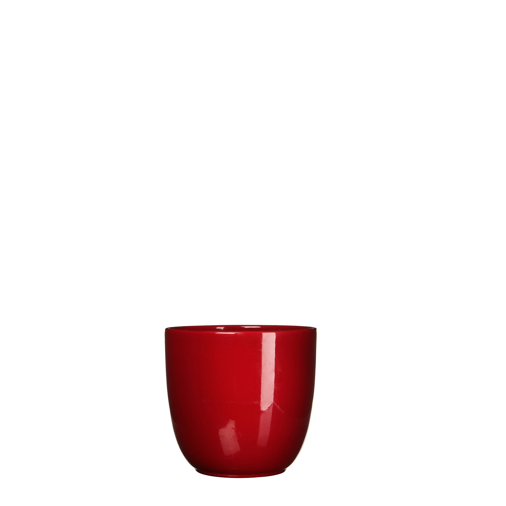 Bloempot Pot rond es/9 tusca 9 x 10 cm d.rood Mica - Mica Decorations
