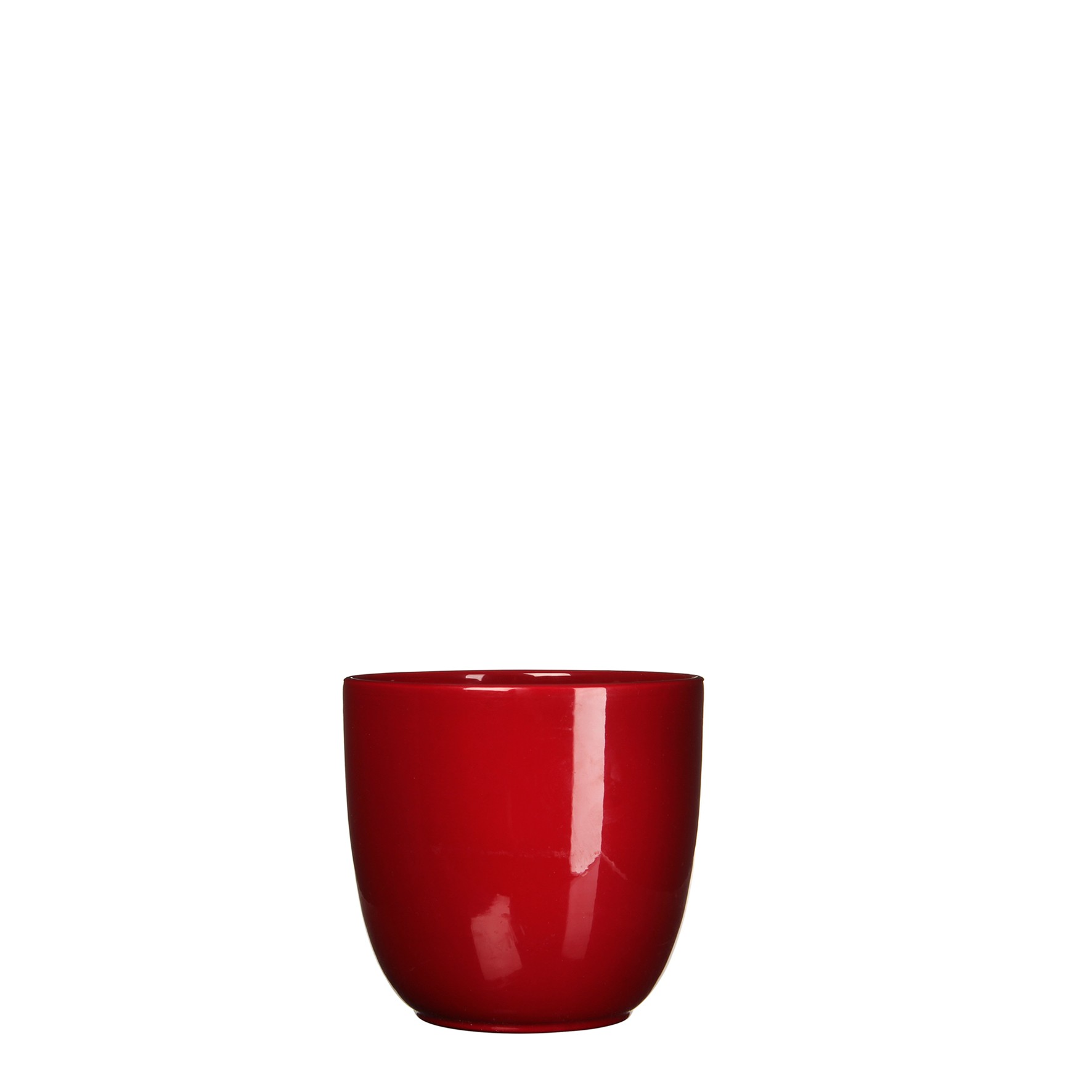 Bloempot Pot rond es/10.5 tusca 11 x 12 cm d.rood Mica - Mica Decorations