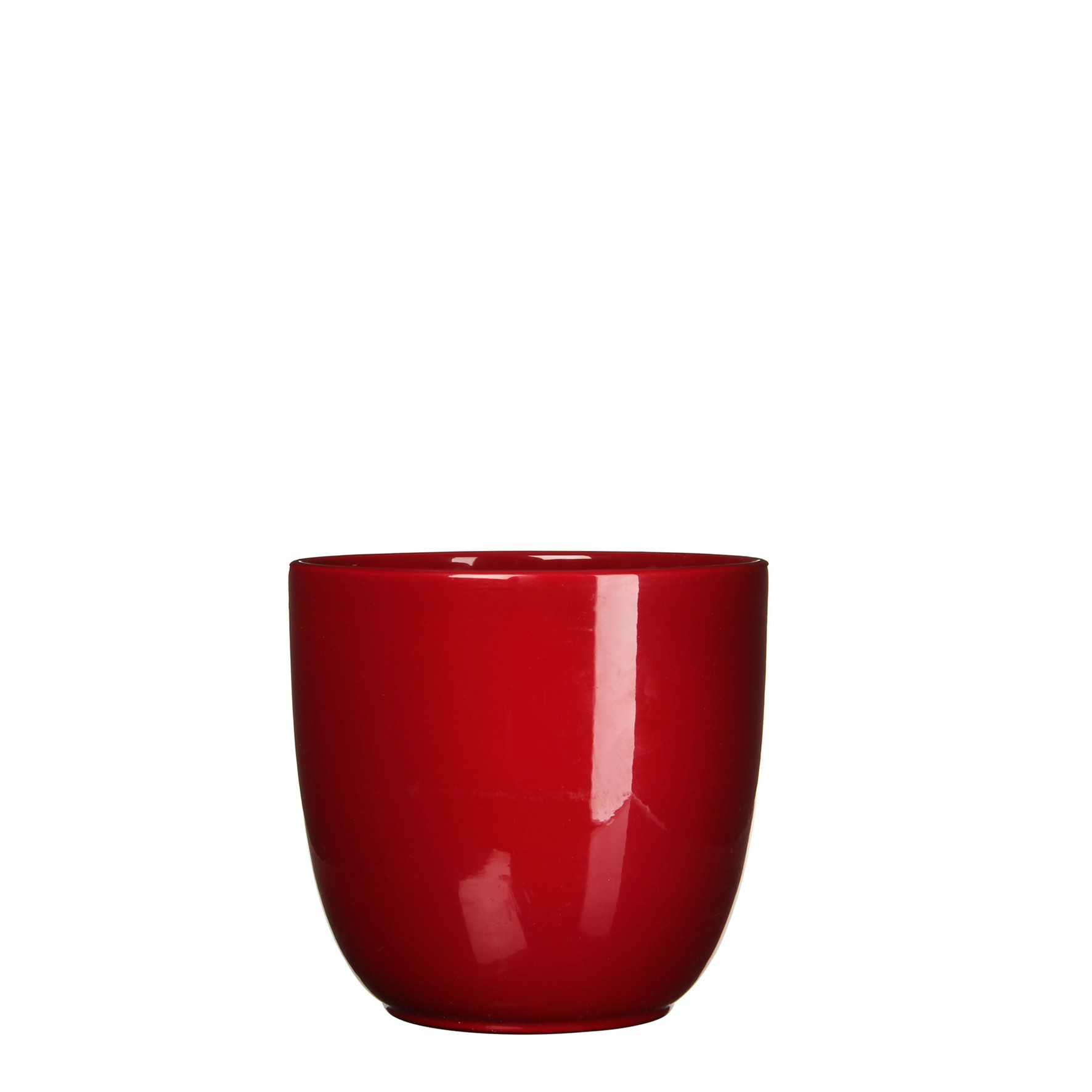 Bloempot Pot rond es/15 tusca 16 x 17 cm d.rood Mica - Mica Decorations