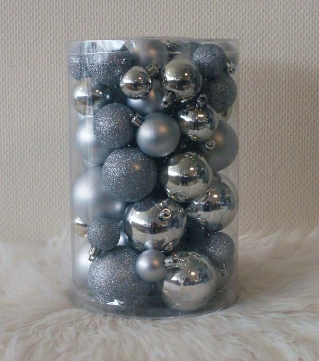 57 Onbreekbare kerstballen mix zilver classic - Oosterik Home