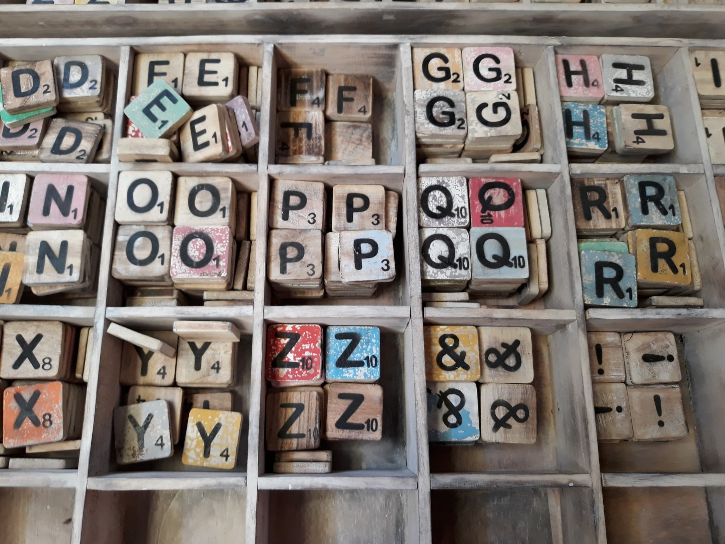 Losse Scrabble letters x5