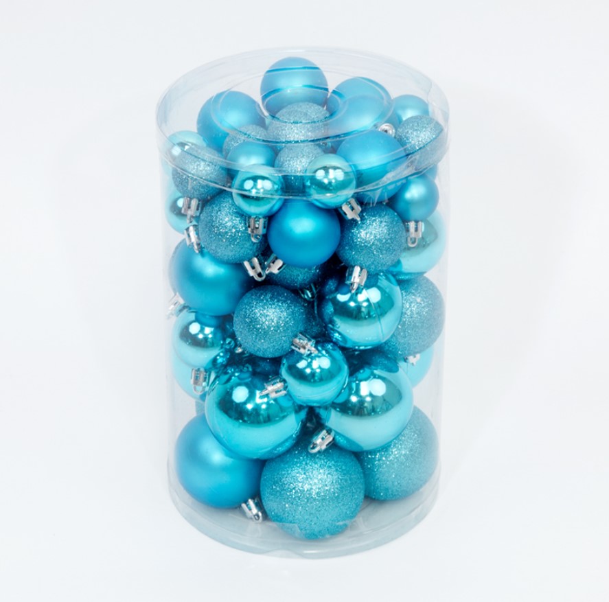 57 Onbreekbare kerstballen mix blauw classic - Oosterik Home