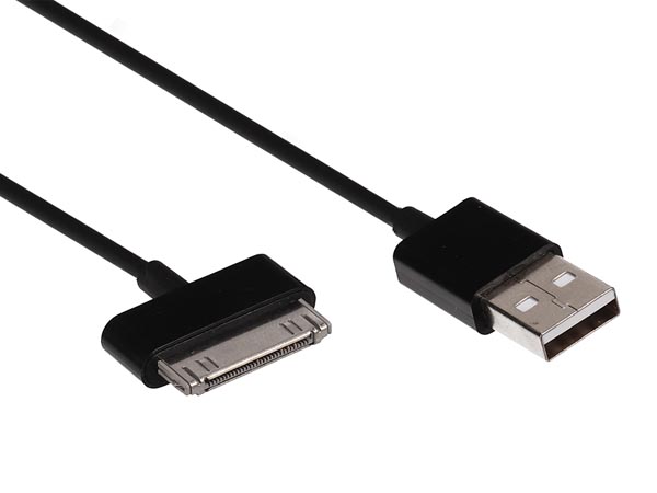 Apple 30-polig (mannelijk) naar usb 2.0 a (mannelijk) kabel zwart 1 m - Velleman