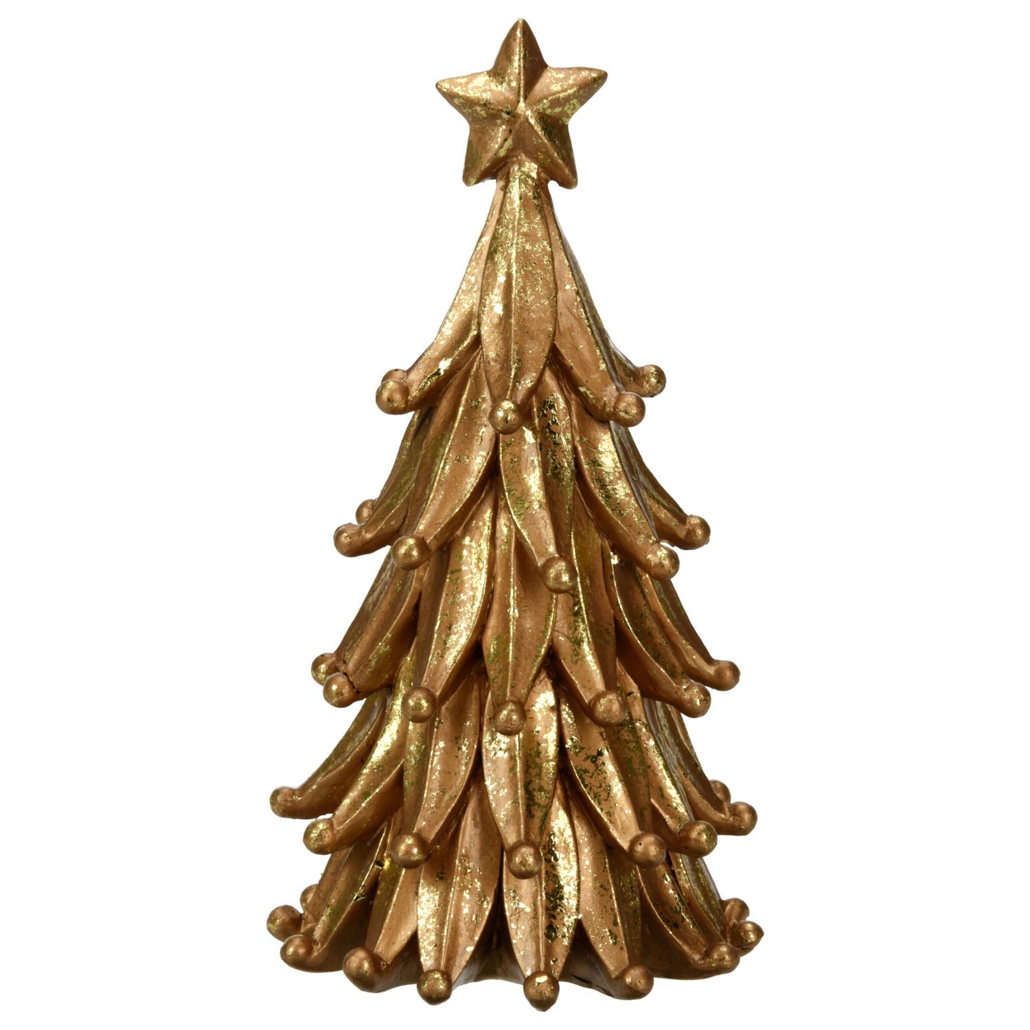 Kerstboom 21 cm Goud Kl - Nampook