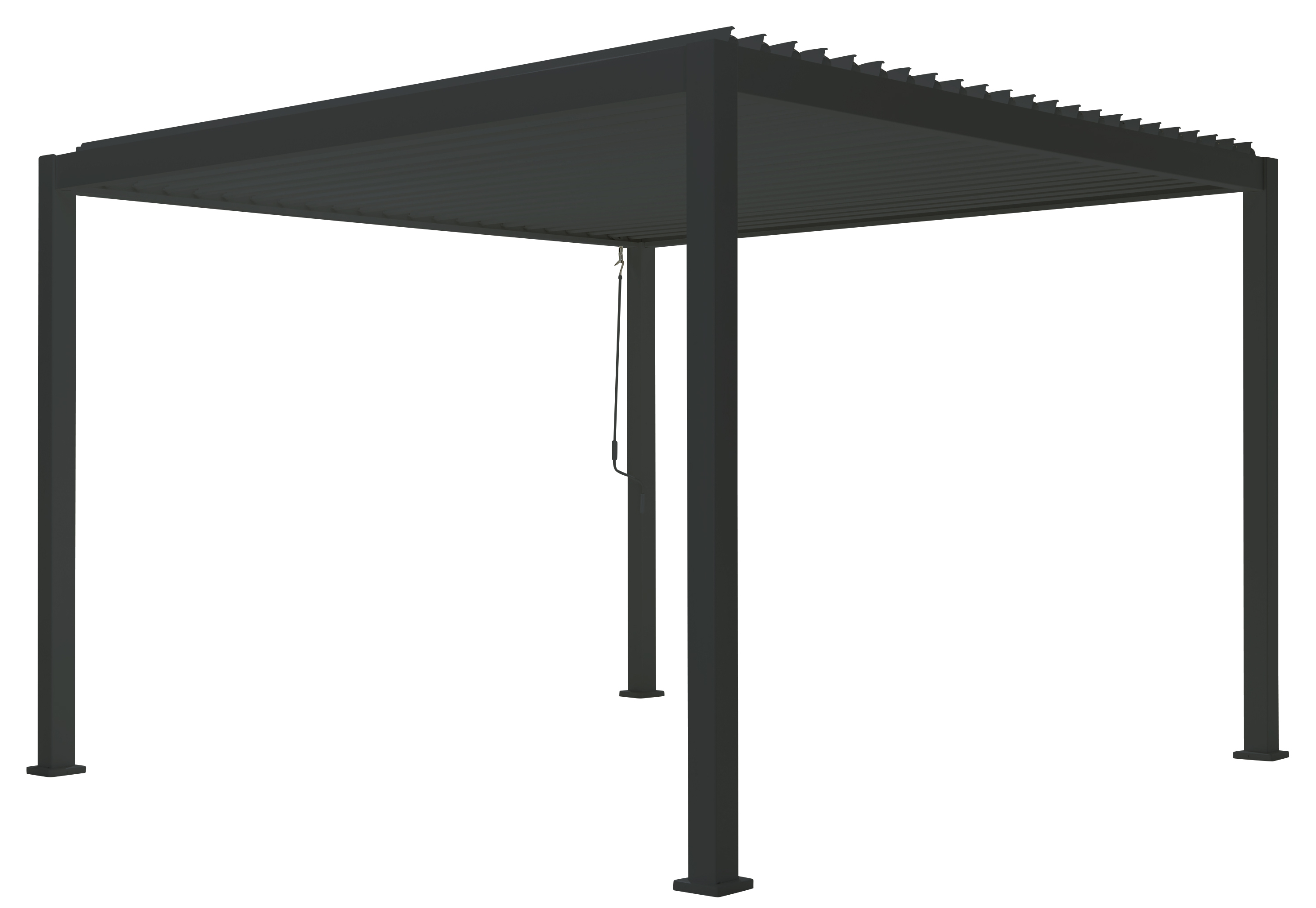 Suns Overkapping vierkant M Rota 300 x 300 cm Matt royal grey - 
