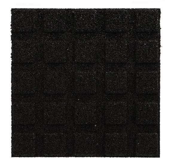 Rubbertegel 40x40x2,5 cm zwart