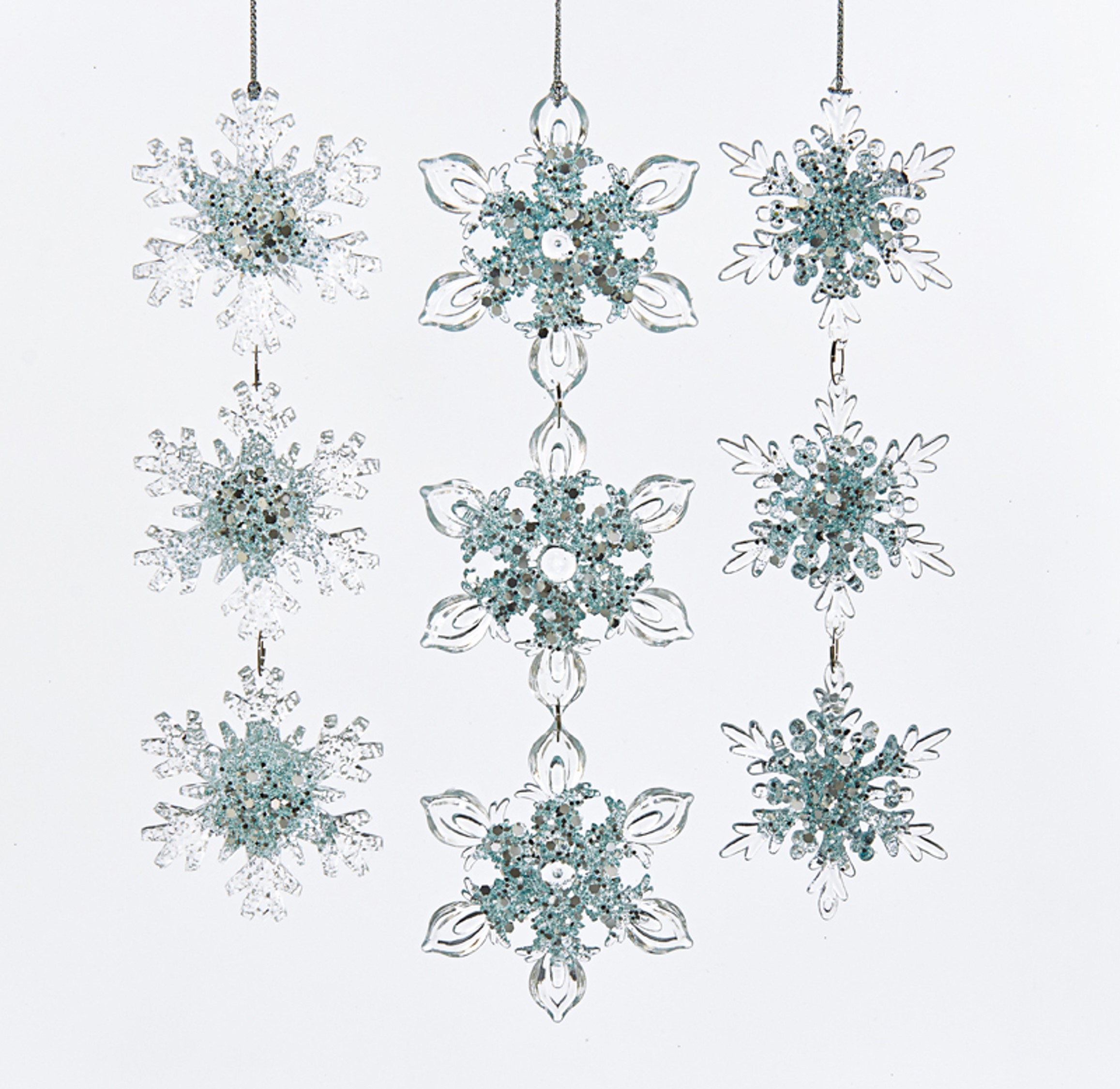 Acrylc Ice Blue Snowflake Ornament 8,2 inch Kurt S. Adler