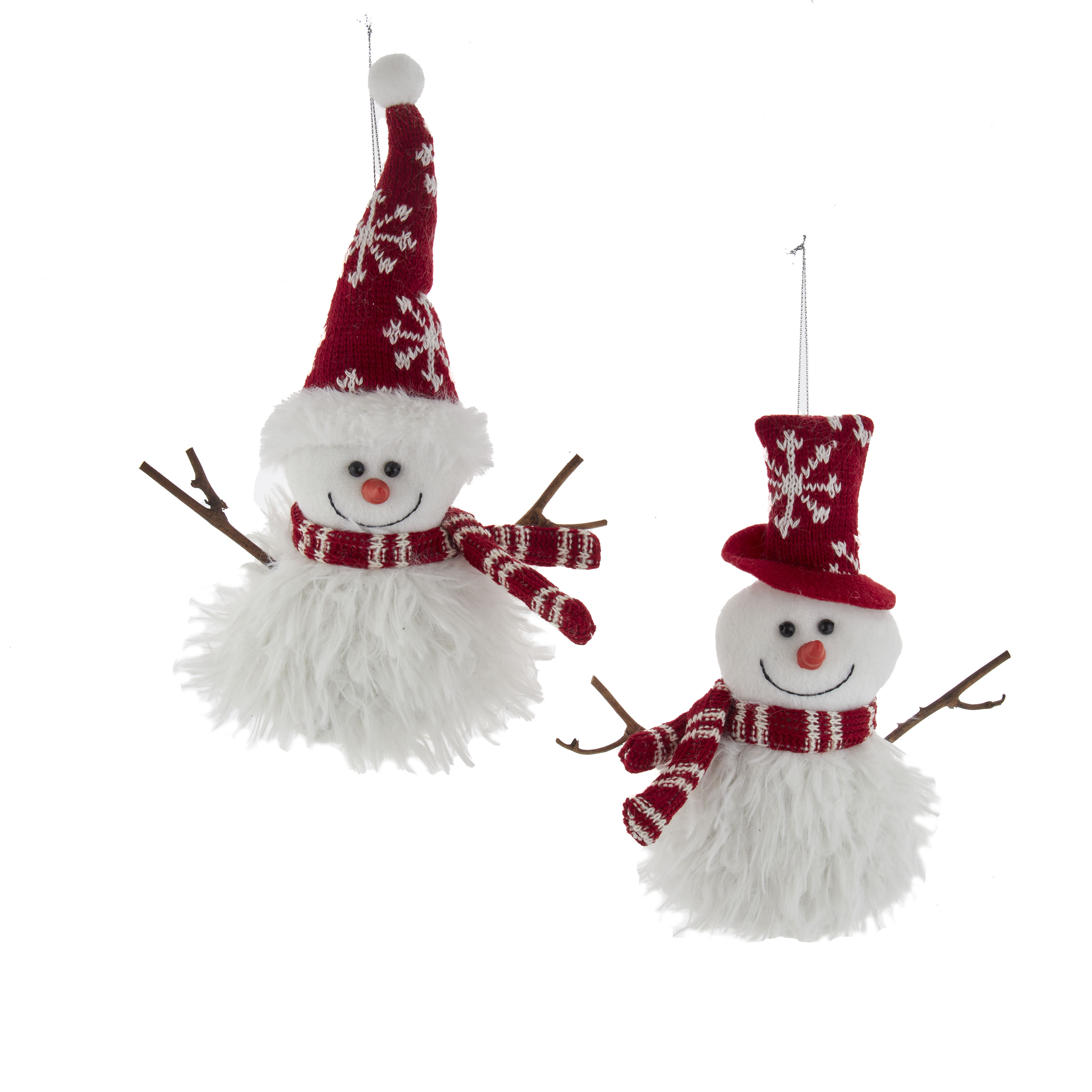 Ornament polyester sneeuwman l22.5cm - Kurt S. Adler