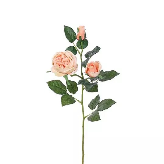 Engelse Roos Tak Zalm Roze 64 cm kunstplant