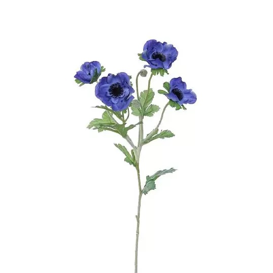 Anemone Tak Donker Blauw 62 cm kunstplant