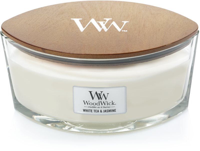 WW White Tea & Jasmine Ellipse Candle - WoodWick