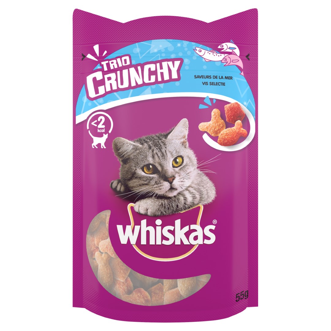 Kattenvoer Trio Crunchy Zeevruchten 55 g 1x6 Whiskas