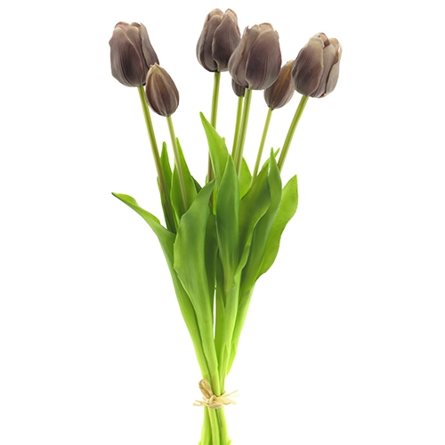 Classic Tulip Sally 7 st. zwart 47 cm kunstbloem Nova Nature