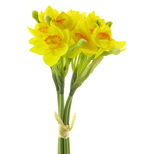 Daffodil bundle x5 yellow/orange 32 cm kunstbloem Nova Nature