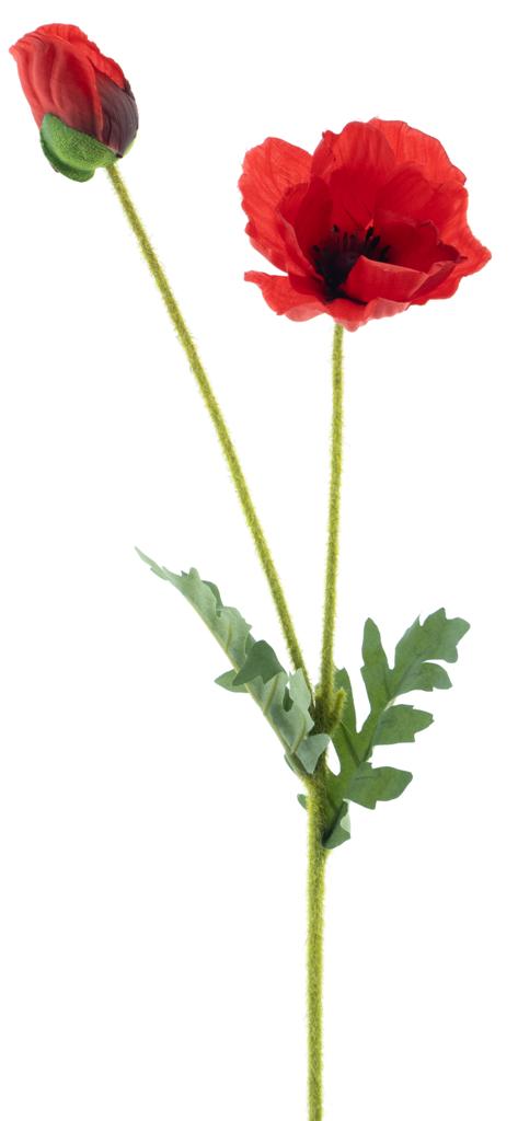 Poppy spray soo red 62 cm kunstbloemen