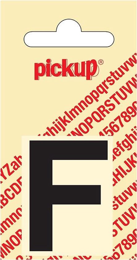 Plakletter Helvetica 40 mm Sticker zwarte letter f Pickup
