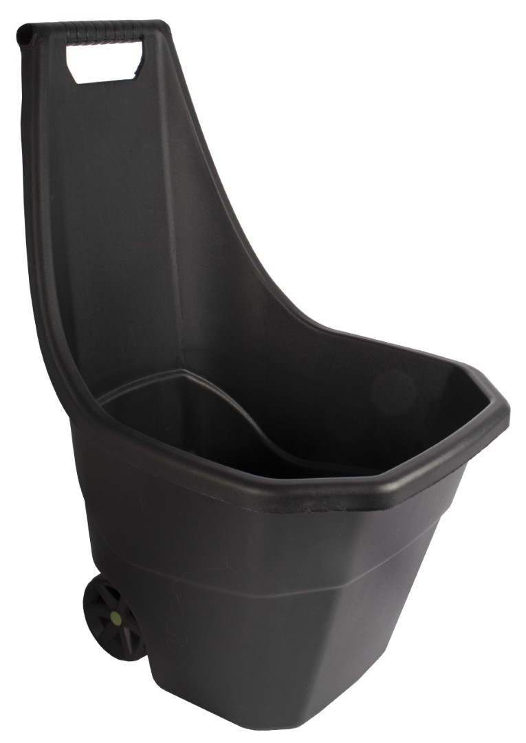 Tuintrolley zwart recycled 55 l