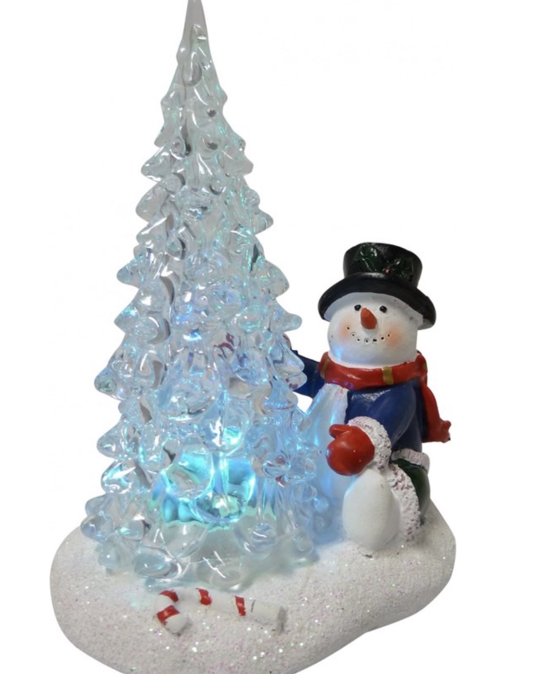 Kerstdorp Sneeuwpop bij Boom 14 cm - Buitengewoon de Boet