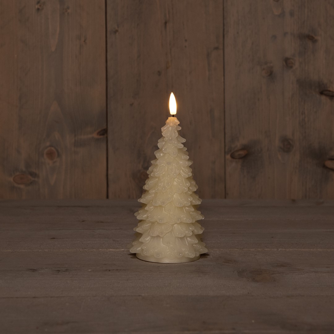 B.O.T. 3D Wick Ivory Christmas Tree Wax 9,5X20 cm - Anna's Collection