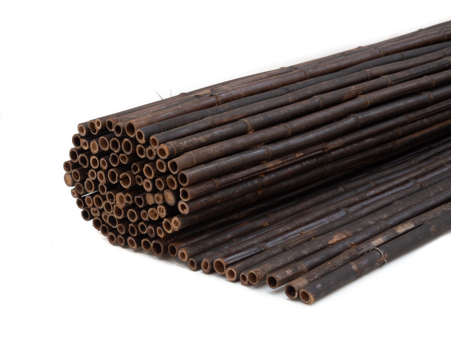 Bamboe rolscherm zwart 100x180 cm op rol Van Rees