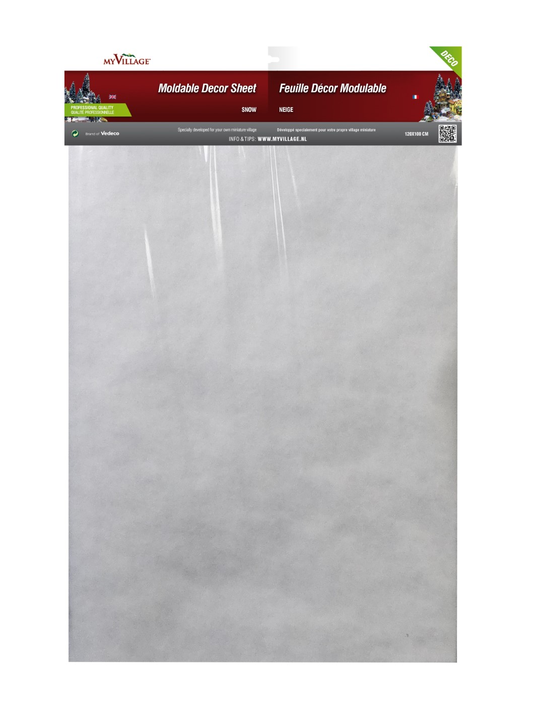 Hervormbare sheet Sneeuw 120 x 100 cm