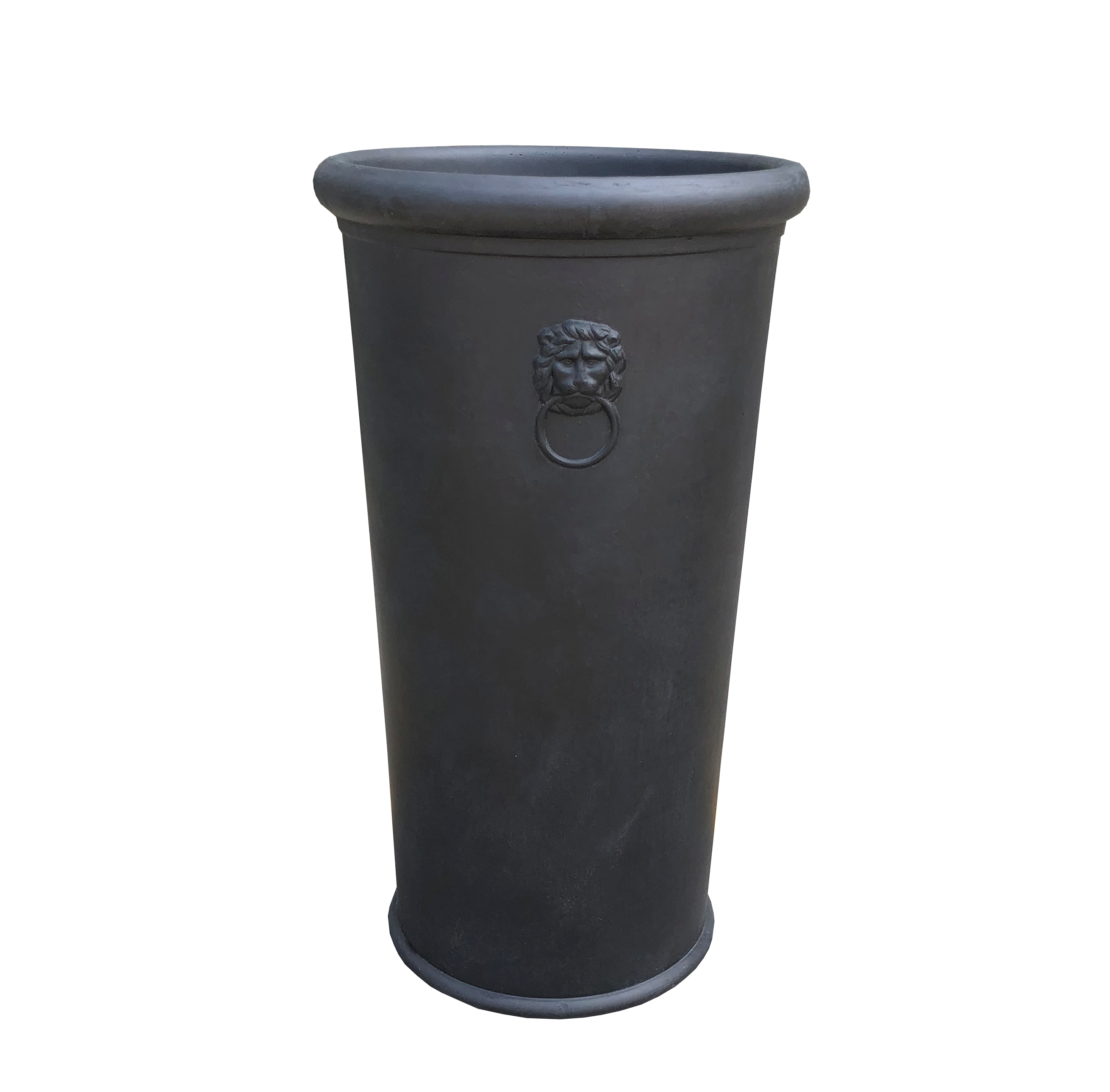 Bloempot windsor round tall zwart 28x50 cm