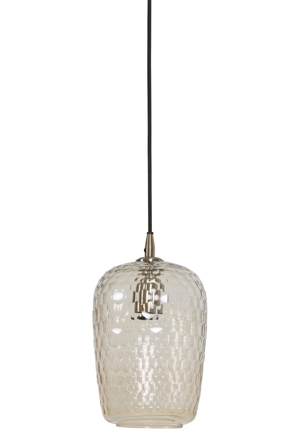Light & Living Hanglamp DELICA - glas antiek brons