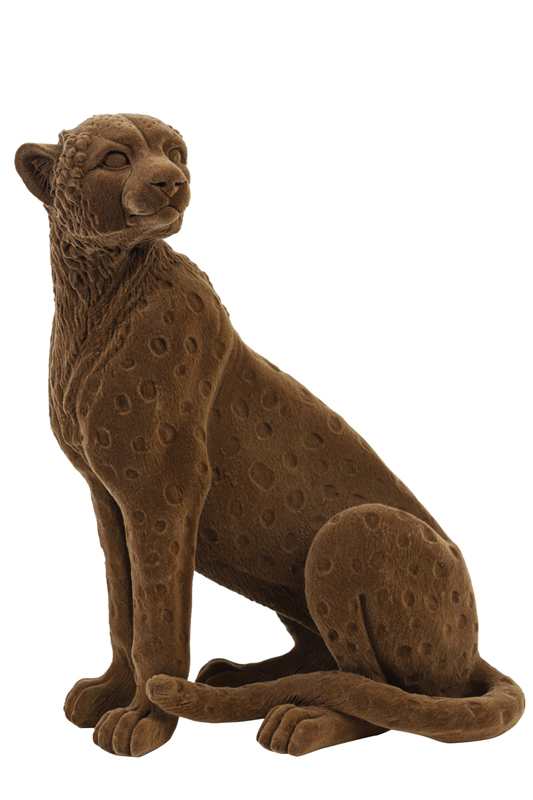 Ornament 25 x 9,5 x 30,5 cm Cheetah velvet brown Light & Living Ornament 25 x 9,5 x 30,5 cm Cheetah velvet brown Light & Living