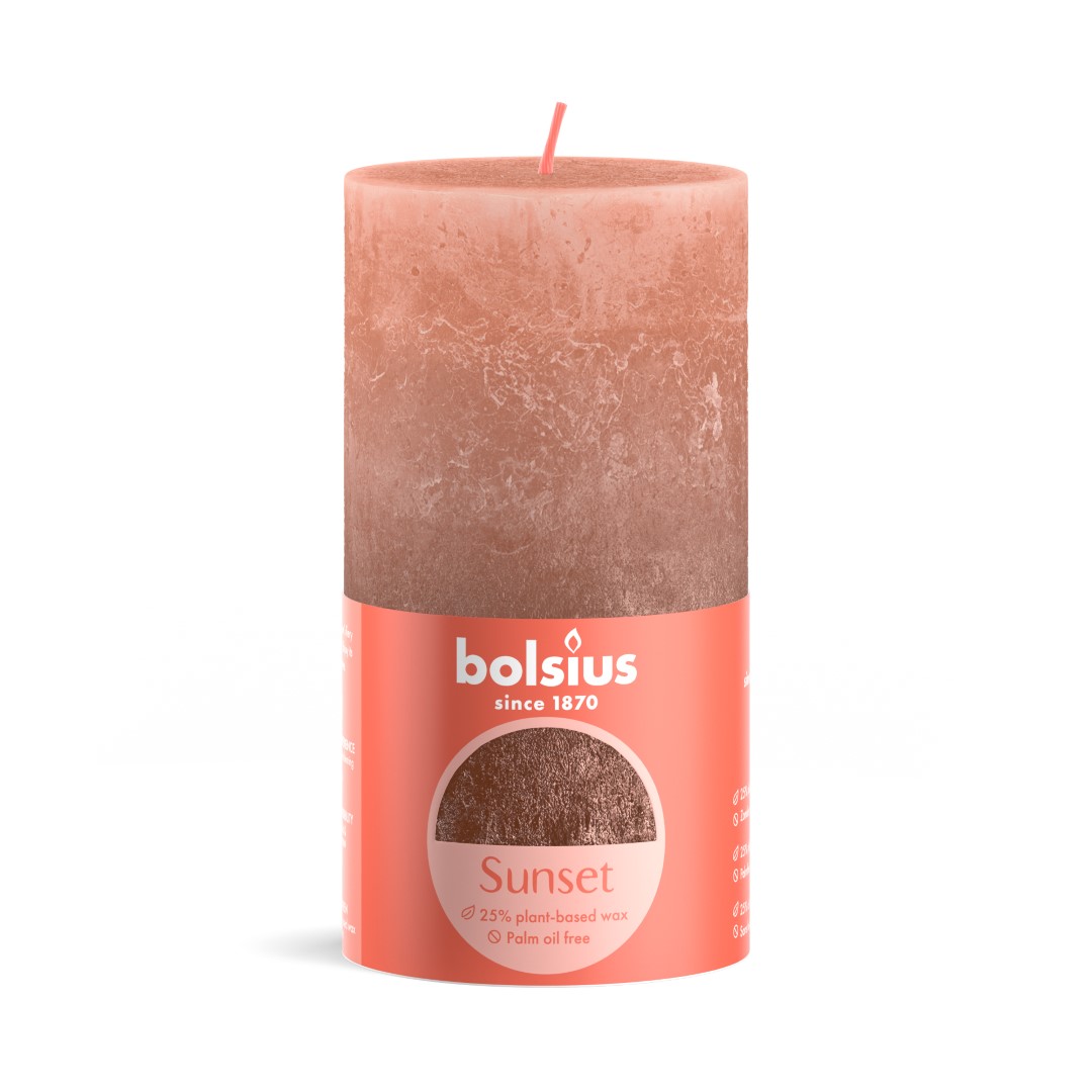 Bolsius Stompkaars Sunset Creamy Caramel - 13 cm / ø 7 cm