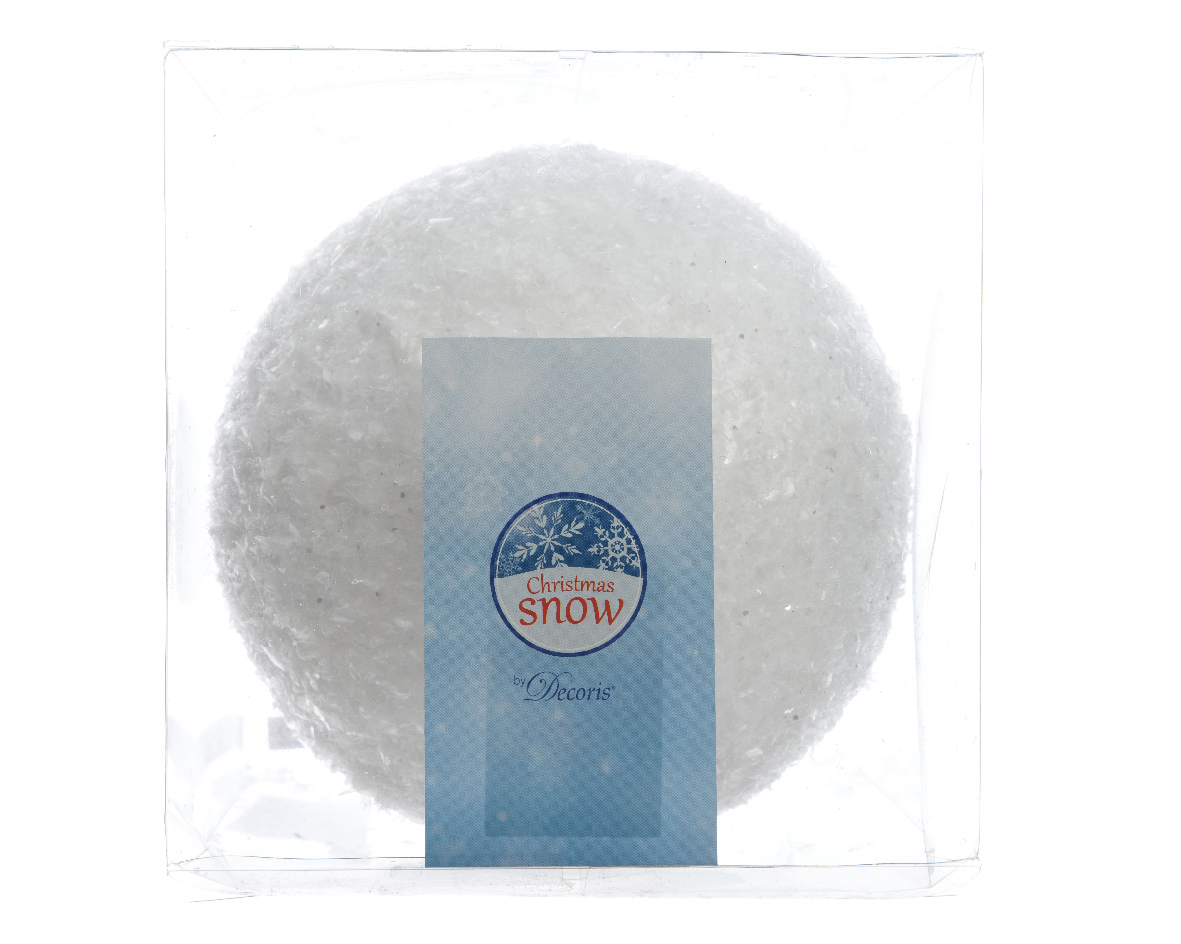 Sneeuwbal foam d14cm wit glitter - KSD