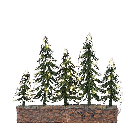 Luville Snowy trees on stone LED - warm white
