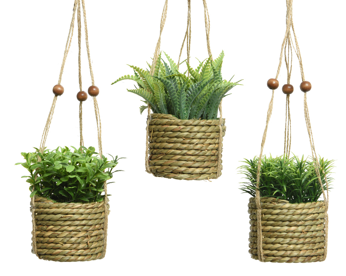 Plantenhanger 8x12cm Naturel | Hangende mand | Handgemaakt | Planten-houder / Hang-plant | Planten Accessoires | Hangmand |