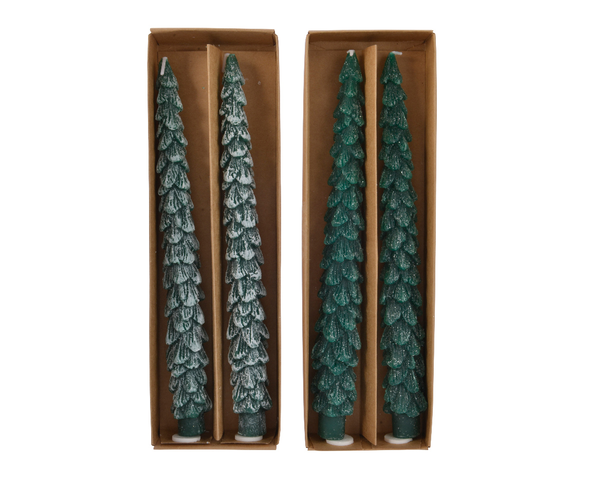 Kaars wax l26.40b5.7h4cm grn a2 2st Kaars wax l26.40b5.7h4cm grn a2 2st